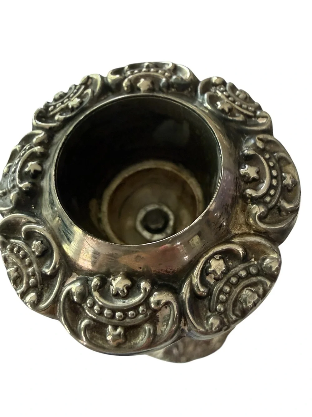 Godinger 20th Century Baroque Silverplated 8 in. Candlesticks set of 2, Vintage
